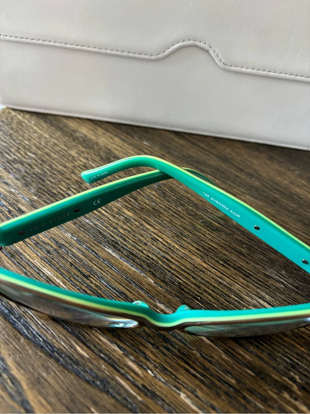 Kate Spade Green Front Brown Temples Cat-Eye frames